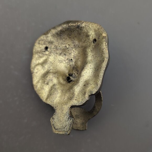 Antique Vintage Brass Lion Door Knocker Metal 4 Inches Tall - Picture 3 of 4